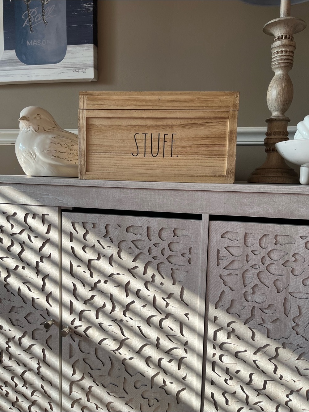 Rae DunnWooden 'STUFF.' Decorative Storage Box
